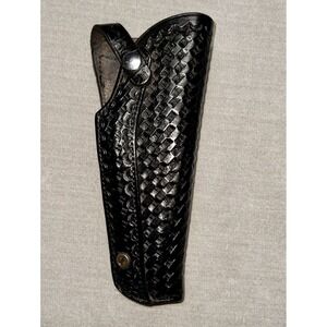 Leather Clark Holster Los Angeles Basket Weave Black Holster Utility Tactical